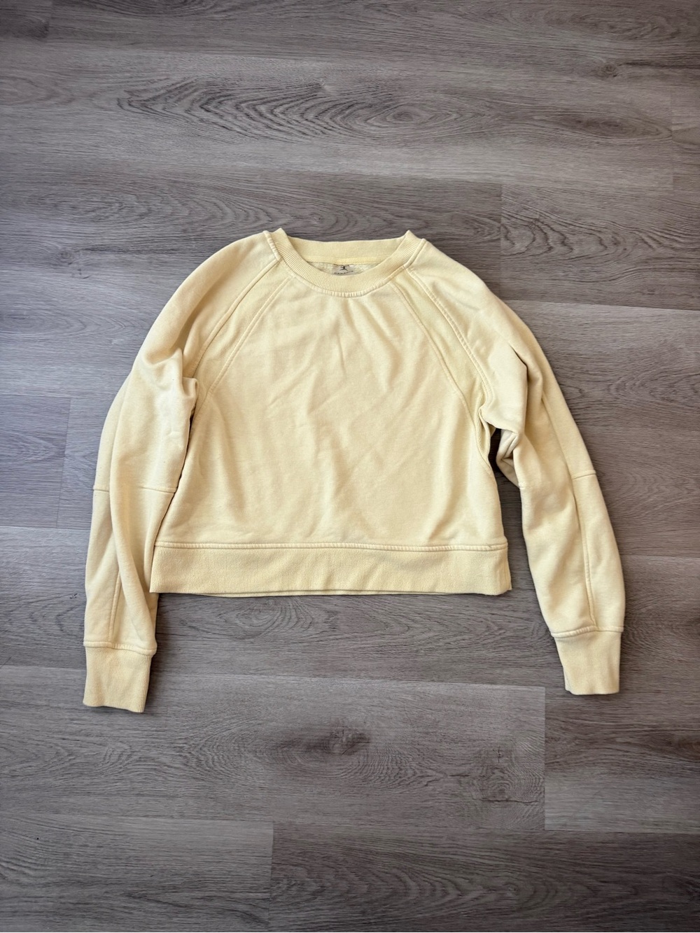 Yellow Danskin Cropped Crewneck Sweatshirt